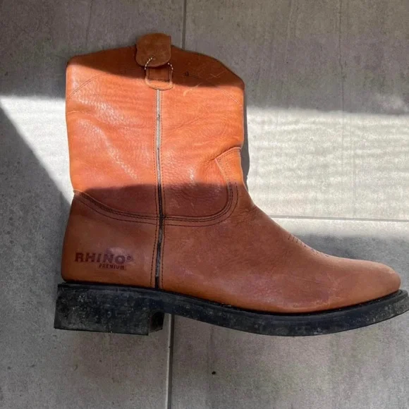 Rhino Premium Brown Western Work Boots Size 12 M - Picture 7 of 10